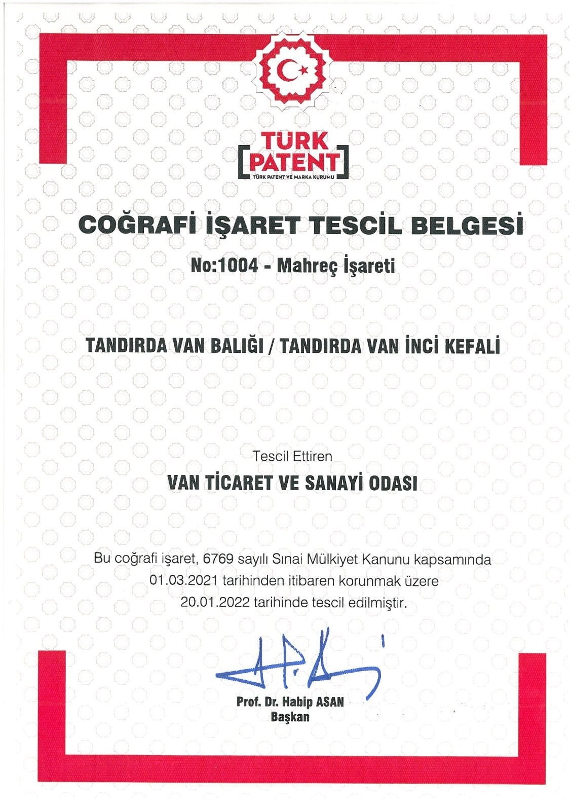 Tandırda Van Balığı tescillendi
