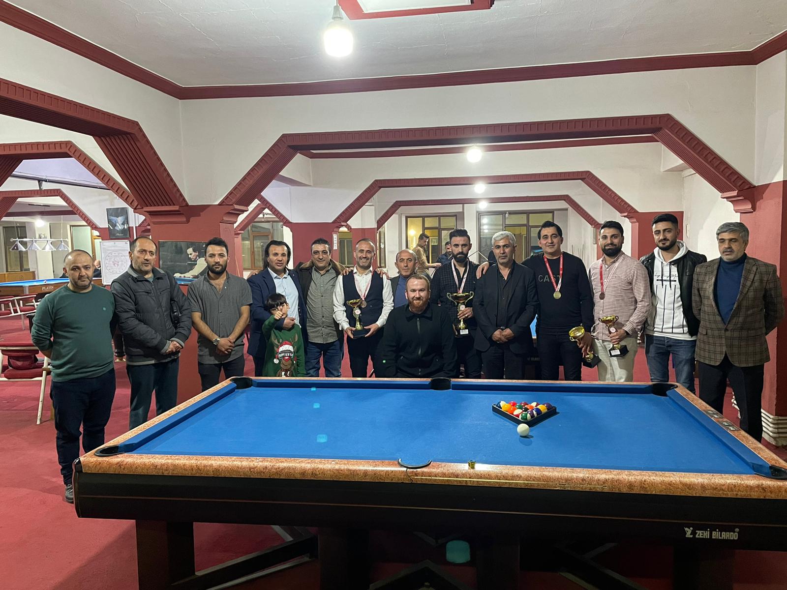 Van’da sekiz bant bilardo turnuvası sona erdi